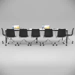 Corner Meeting Table White